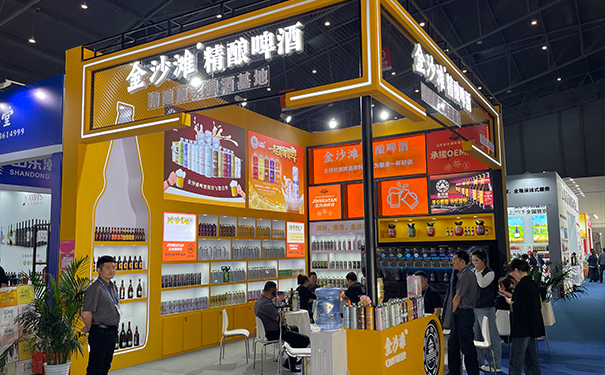 啤酒类展台门头如何通过不同材质做出设计感